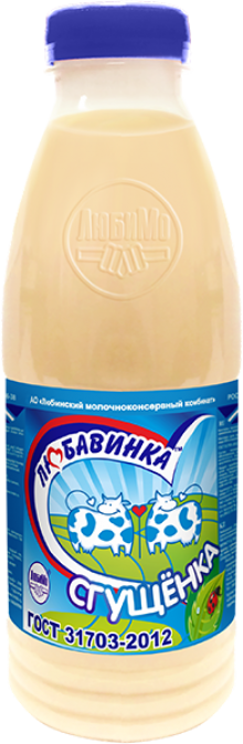 Консервы молокосодержащие сгущенные с сахаром с заменителем молочного жира «Сгущенка» (ПЭТ-бутылка)