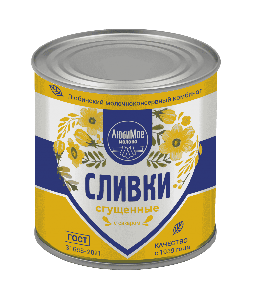 Сливки сгущенные с сахаром